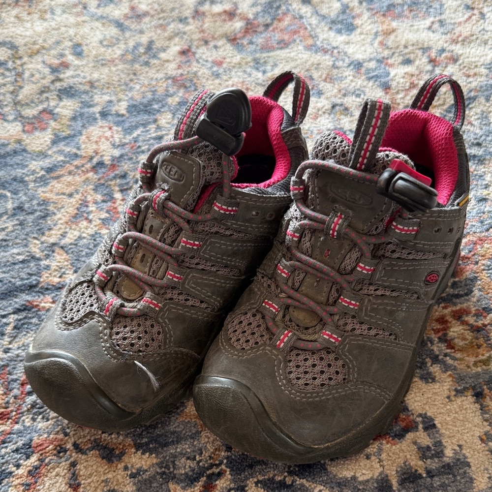 Keen Kids' Gray and Pink Sneakers
